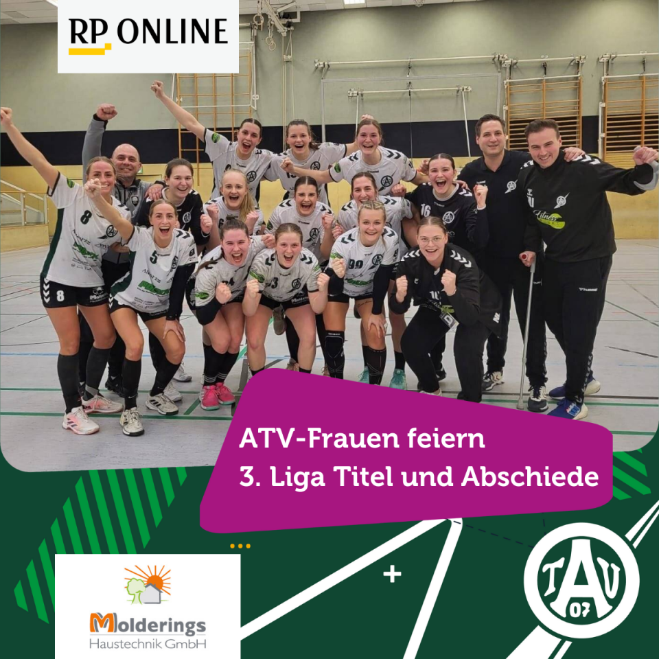 Frauen des TV Aldekerk feiern 3. Liga Titel und Abschiede