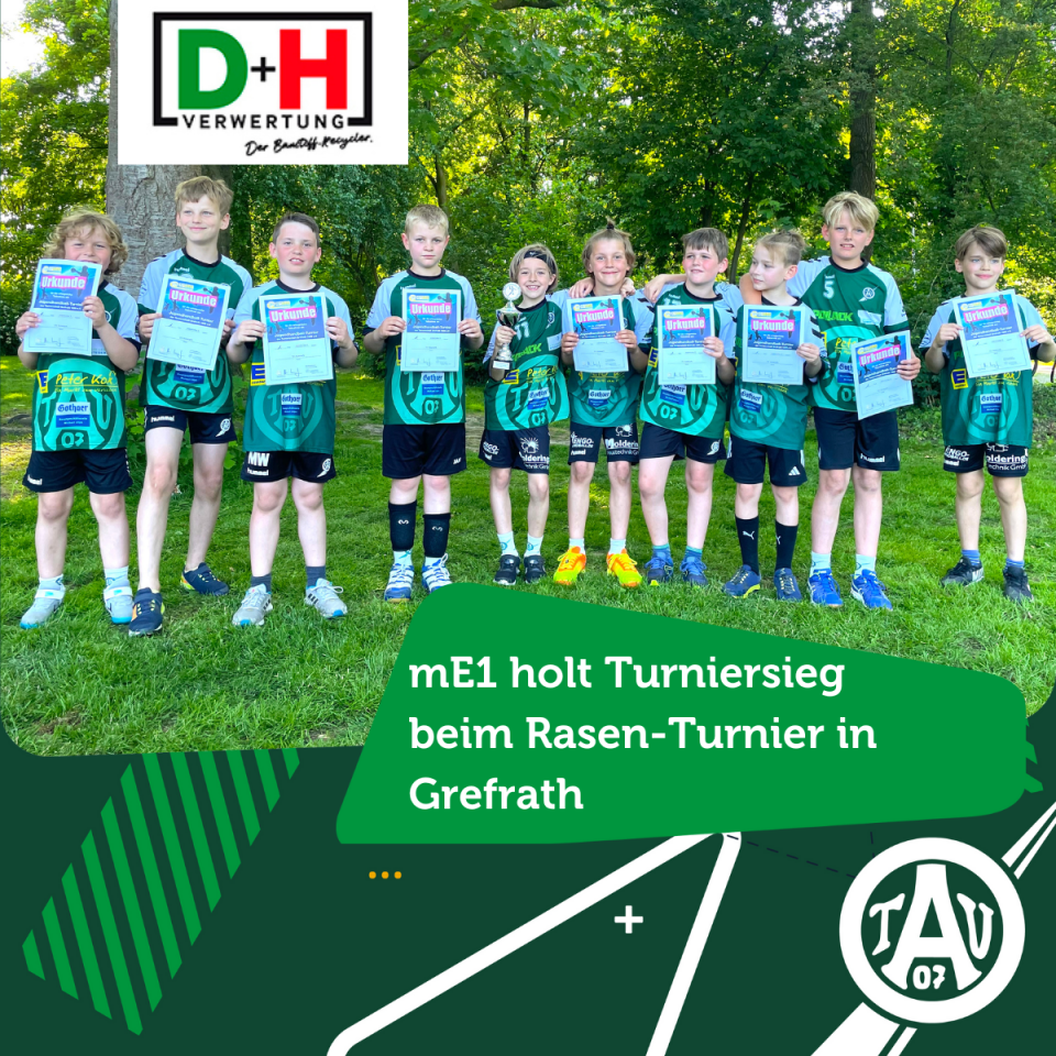 mE1 holt Turniersieg beim Rasen-Turnier in Grefrath